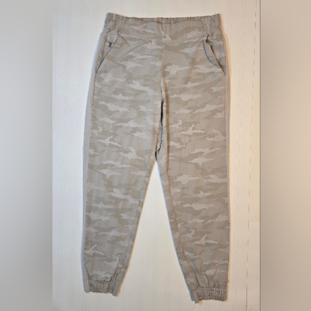 Athleta Tan Checkered Trousers